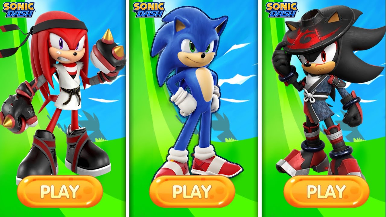 Sonic Dash - Movie Sonic Vs Demon Hunter Shadow Vs Knuckles - Gameplay ...