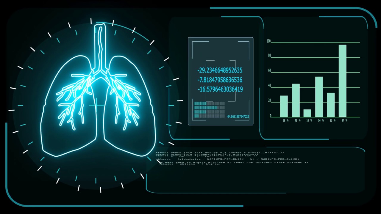 Digital meter monitor radar scanning detected covid virus in lungs