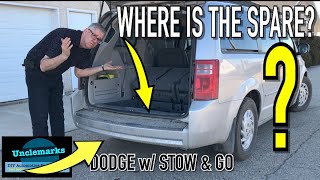 How to remove spare tire Grand Caravan Town & Country Volkswagen  Routan (EP 119)