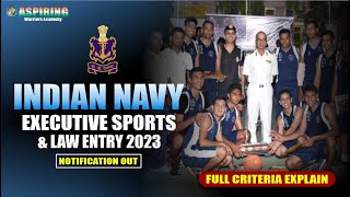 Navy Executive Sports and Law Entry Online Form 2023 Full Eligibility Criteria Explained | AWA