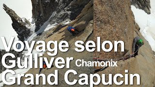 Travel according to Gulliver Grand Capucin climbing mountaineering base jump mountain Chamonix