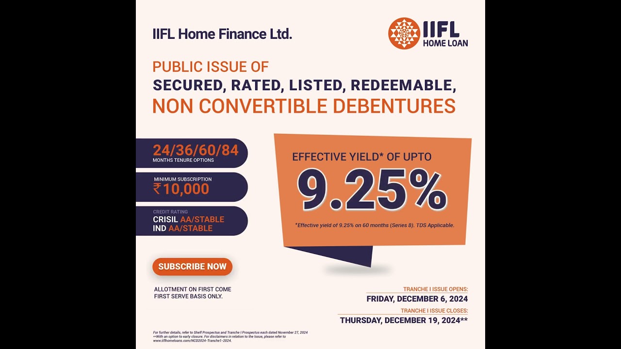 IIFL Home Finance Secured NCDs! [GIF]