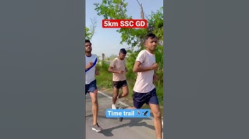 SSC GD 🔥 Running trial 🏃‍♂️||  contact for sscgd 5km running tips 💯🔴