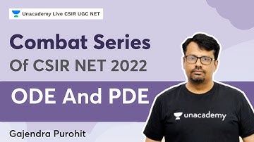 Combat Series | ODE & PDE | Gajendra Purohit | CSIR UGC NET