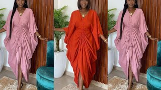 How to cut and Sew a Kaftan/ Bubu Dress With a Tight Waist