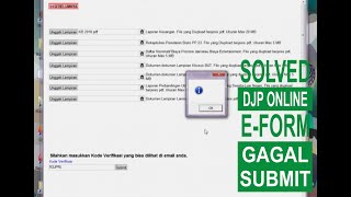 Download lagu Solusi Eform DJP Online gagal submit