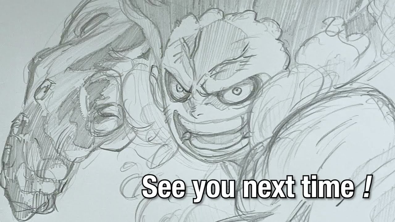 Drawing Monkey.D.Luffy Gear Fourth【Snakeman】