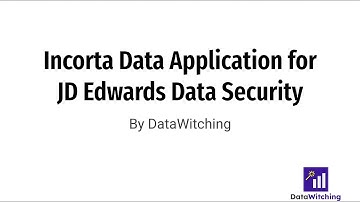 Incorta Data Application for JD Edwards Data Security
