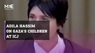 Adila Hassim holds back tears at the ICJ when talking about Gaza children