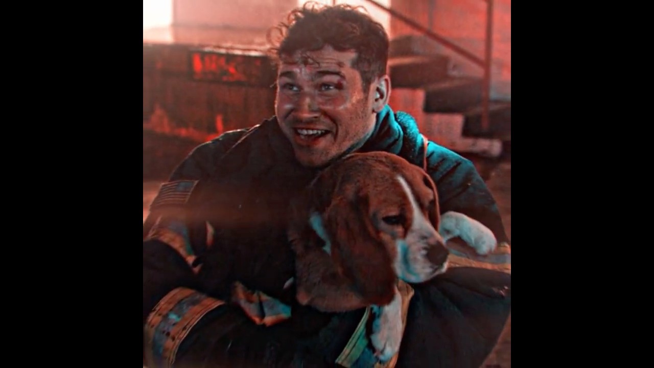 🚒🐕 Firefighters risk their lives to rescue a dog! 🦮❤️ #911 #dog #dogs