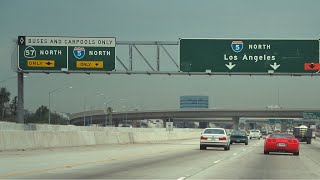 Driving Los Angeles i 5 Freeway California USA Dash Cam Ultra HD
