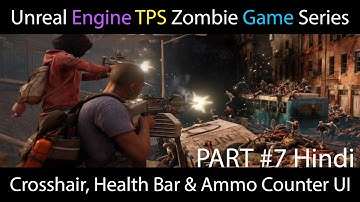 🎮Unreal Engine Crosshair,Health Bar & Ammo Counter UI Setup ( Hindi ) Part 10