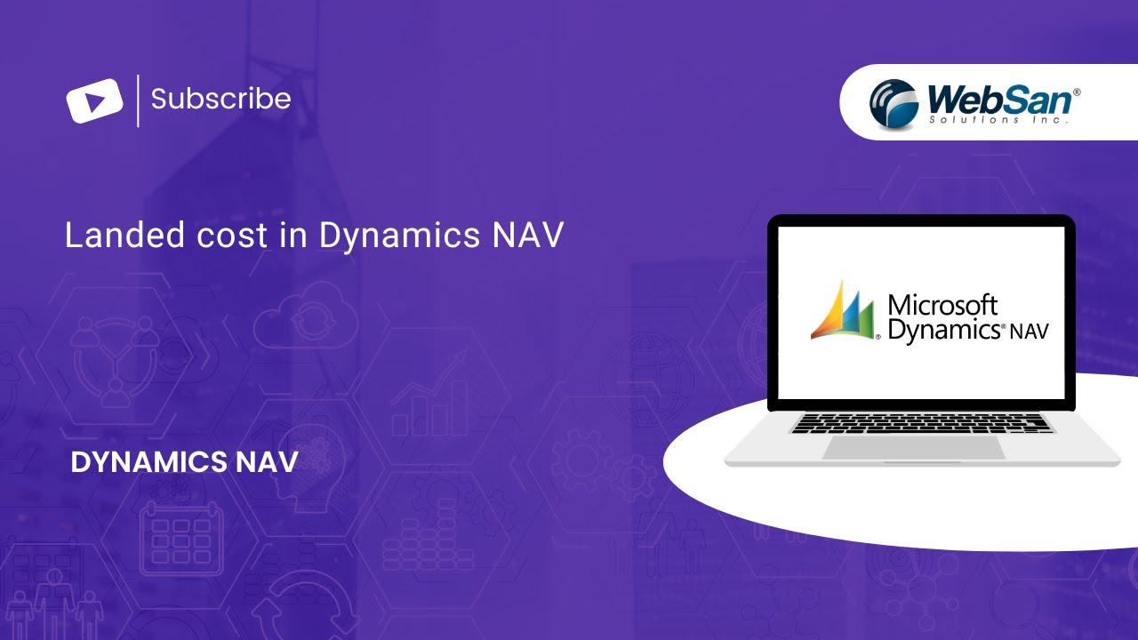 Landed cost in Dynamics NAV - YouTube