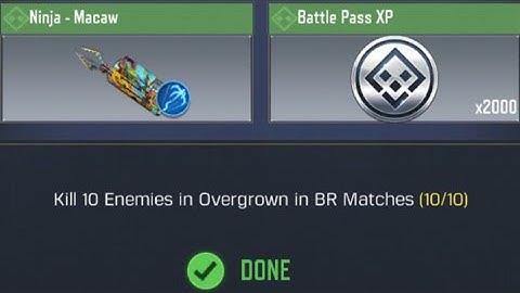 Call Of Duty Mobile Kill 10 Enemies in Overgrown in BR Matches Task Complete