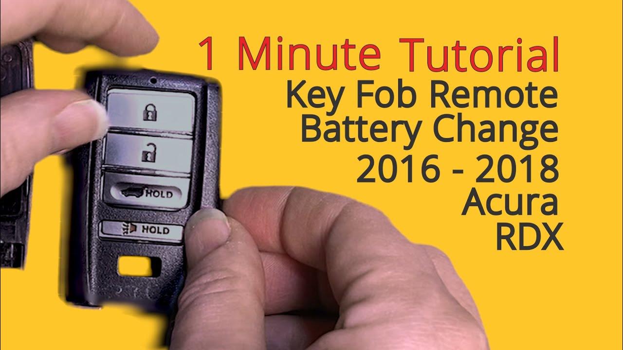 How To Replace A 20162018 Acura RDX Fob Key Fob Remote Battery YouTube
