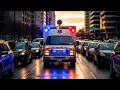 Ambulance Siren in Traffic Sound Effect | Emergency City Ambience