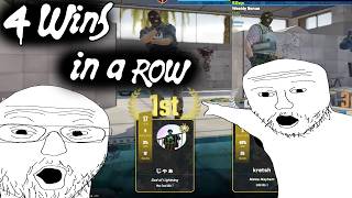 Winning 4 arms race games in a row while watching Chudwig gamble