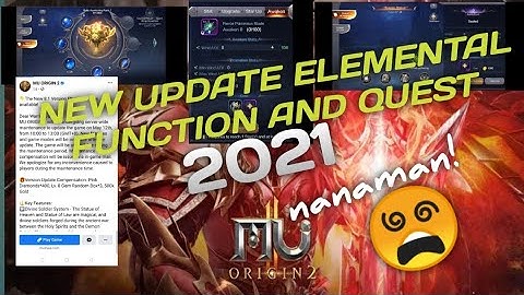 MU ORIGIN 2 New Update | bagong Elemental Functions and  Elemental Alliance Quest nanaman! huhuy!
