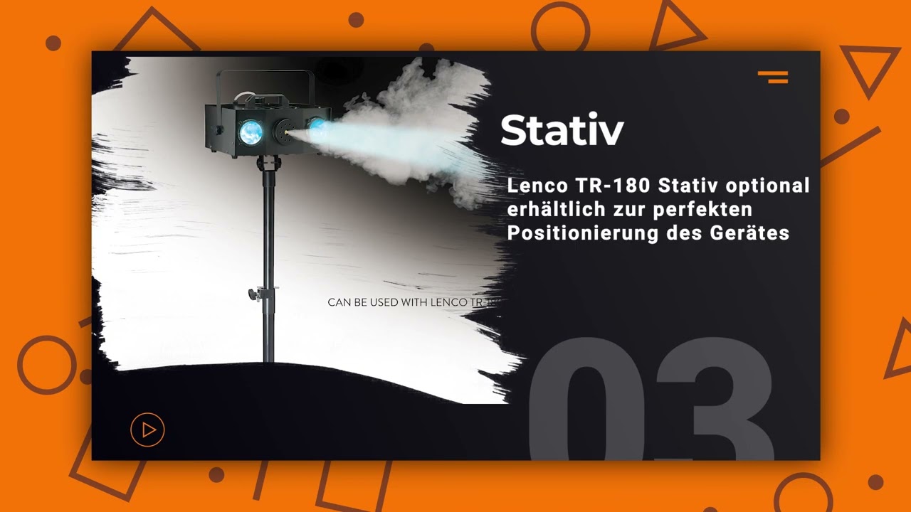 Lenco LFM-220 Maschine 2-in-1 YouTube - mit Party Dual-Matrix-RGB-Beleuchtung und Nebelmaschine
