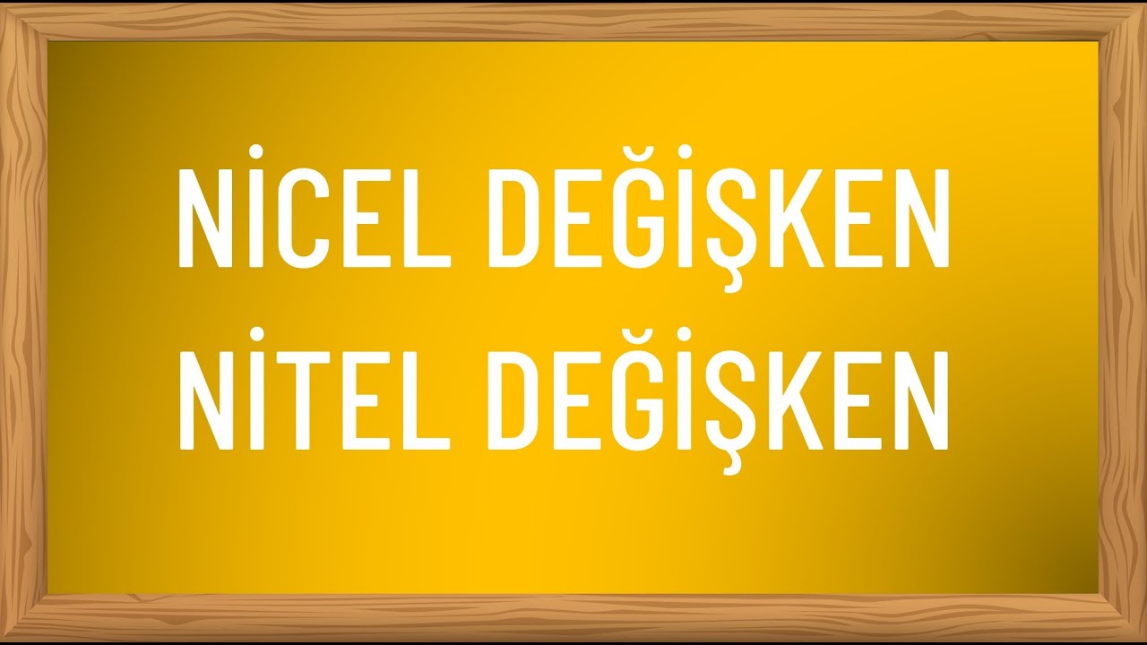 Nicel değişken ve nitel değişken nedir?