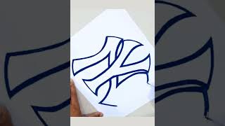 How to draw the New York Yankees logo #shorts