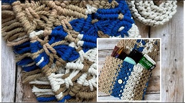 Macrame bag Tutorial | Simple Knot & unique Knitting Pattern آموزش کیف مکرومهStepbyStep for Beginner