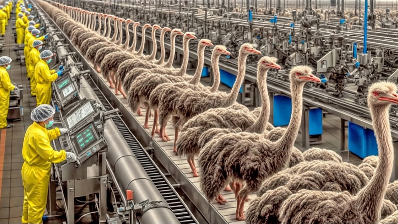 How Millions of Ostriches Are Raised for Meat, Skin & Eggs | Full Industrial Farming Process