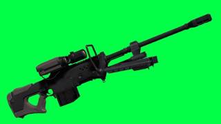 Sniper Rifle Green Screen Video 2