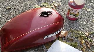 Cheap way to clean motorcycle tank using vinegar