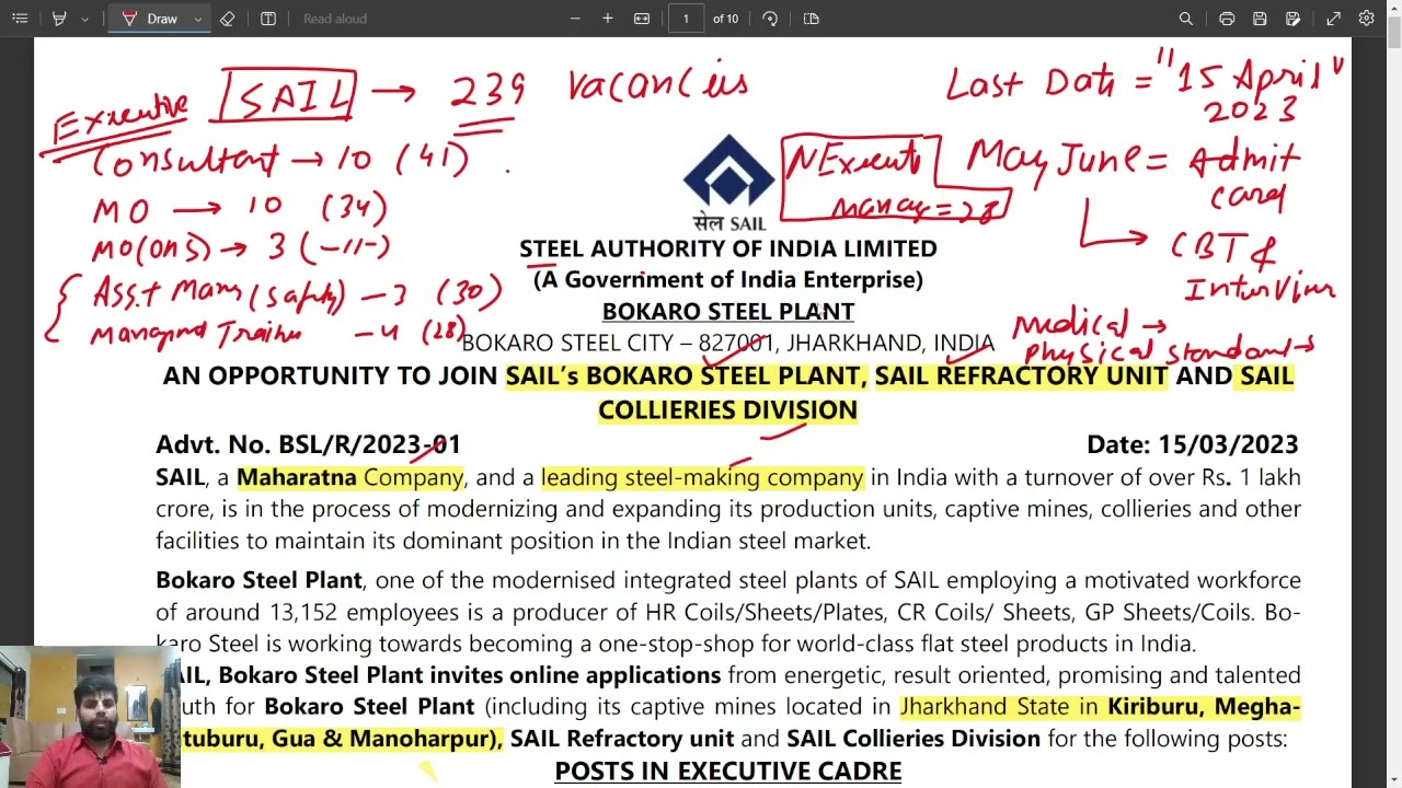 SAIL, Bokaro Steel Plant Operator cum Technician, Consultant  Recruitment 2023 – Apply Online now