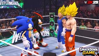Sonic vs Goku?! Shadow vs Vegeta?! Ultimate WWE Battle
