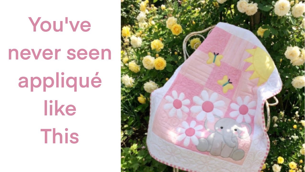 How to appliqué like never before. Sealed edge appliqué. Etsy baby quilt pattern