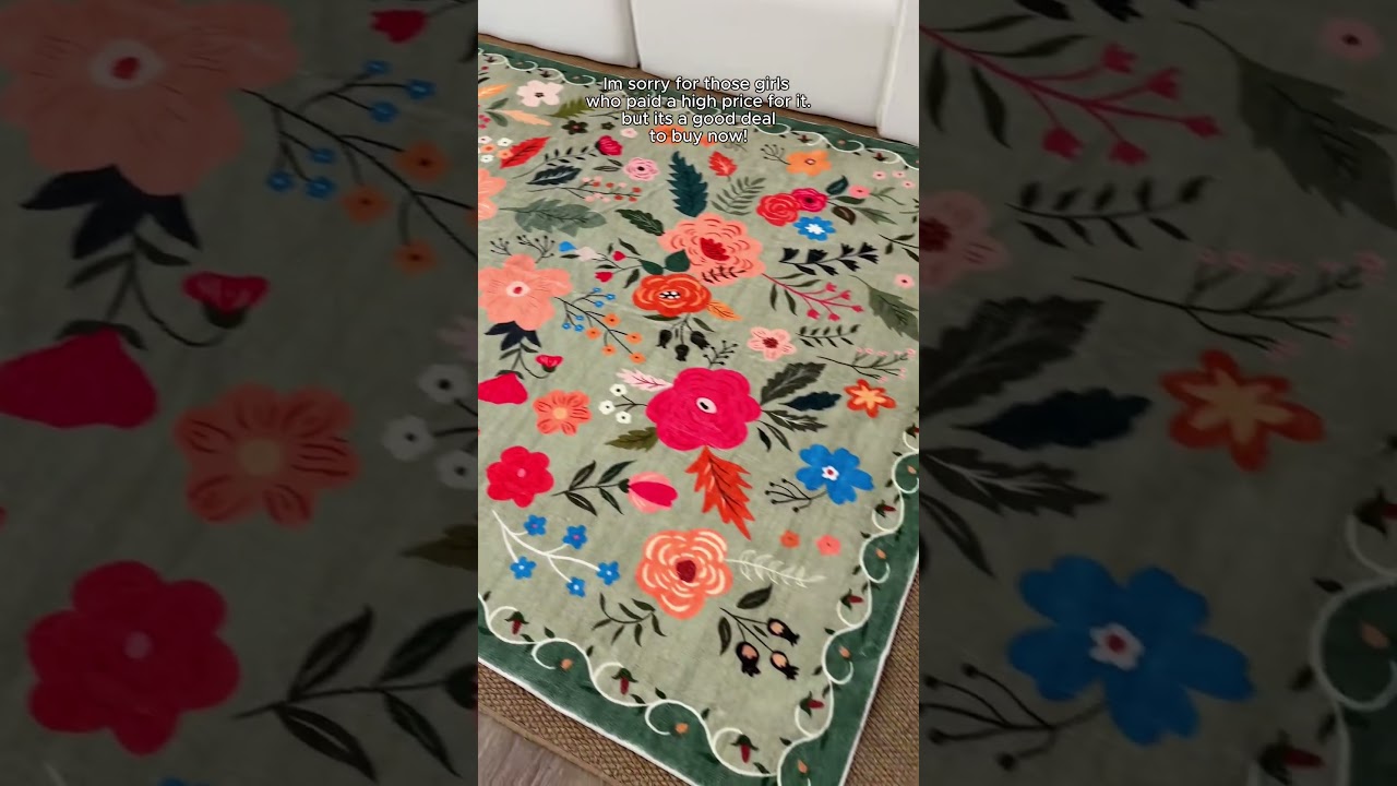 I'll never get over how beautiful this floral area rug is 