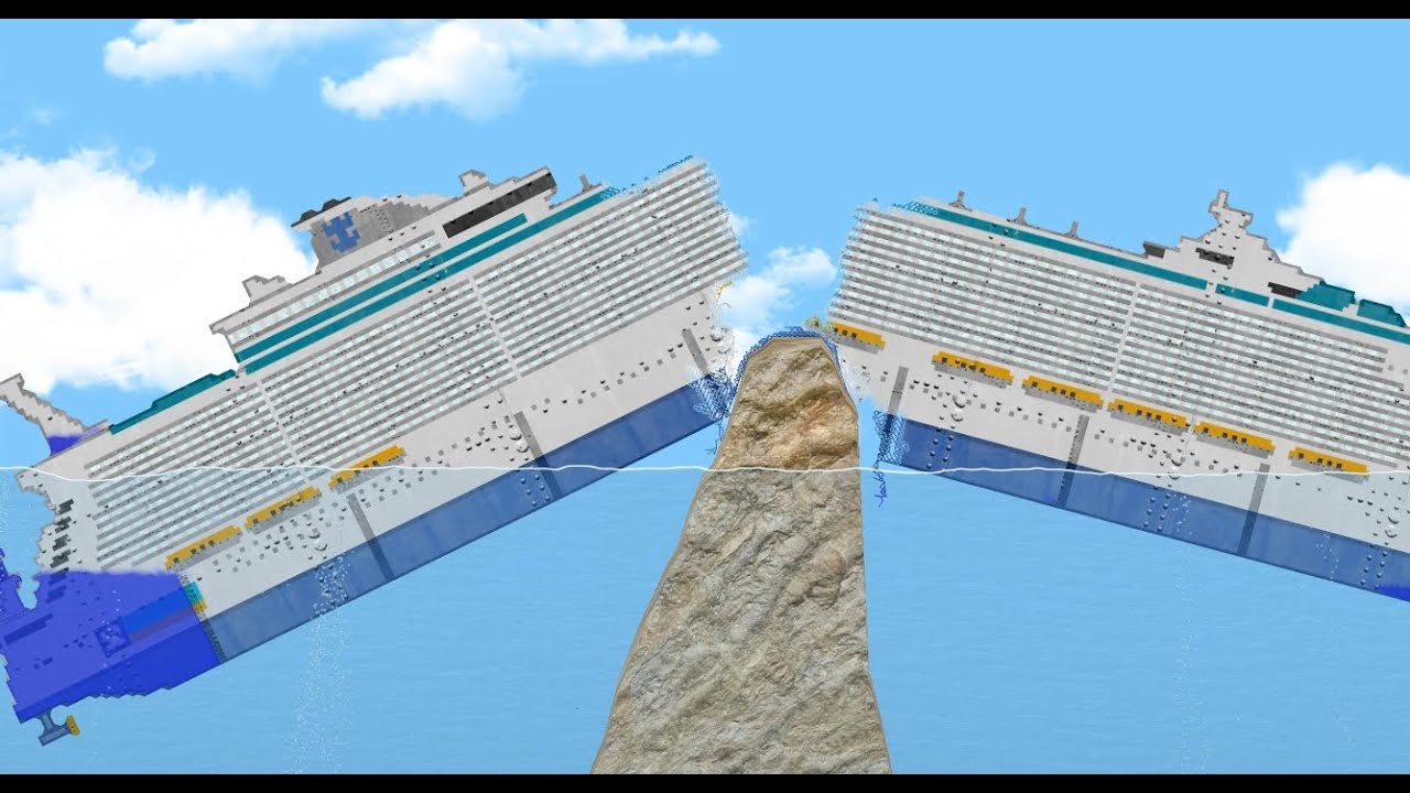 Trying to Split the Ship - Floating Sandbox - YouTube