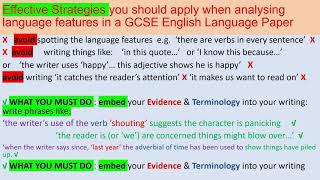 GCSE English Language : Analysis- Tips 'I'm the King of the Castle