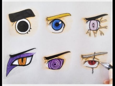 How To Draw Naruto Eyes Sharingan Byakugan Rinnengan Step By Step