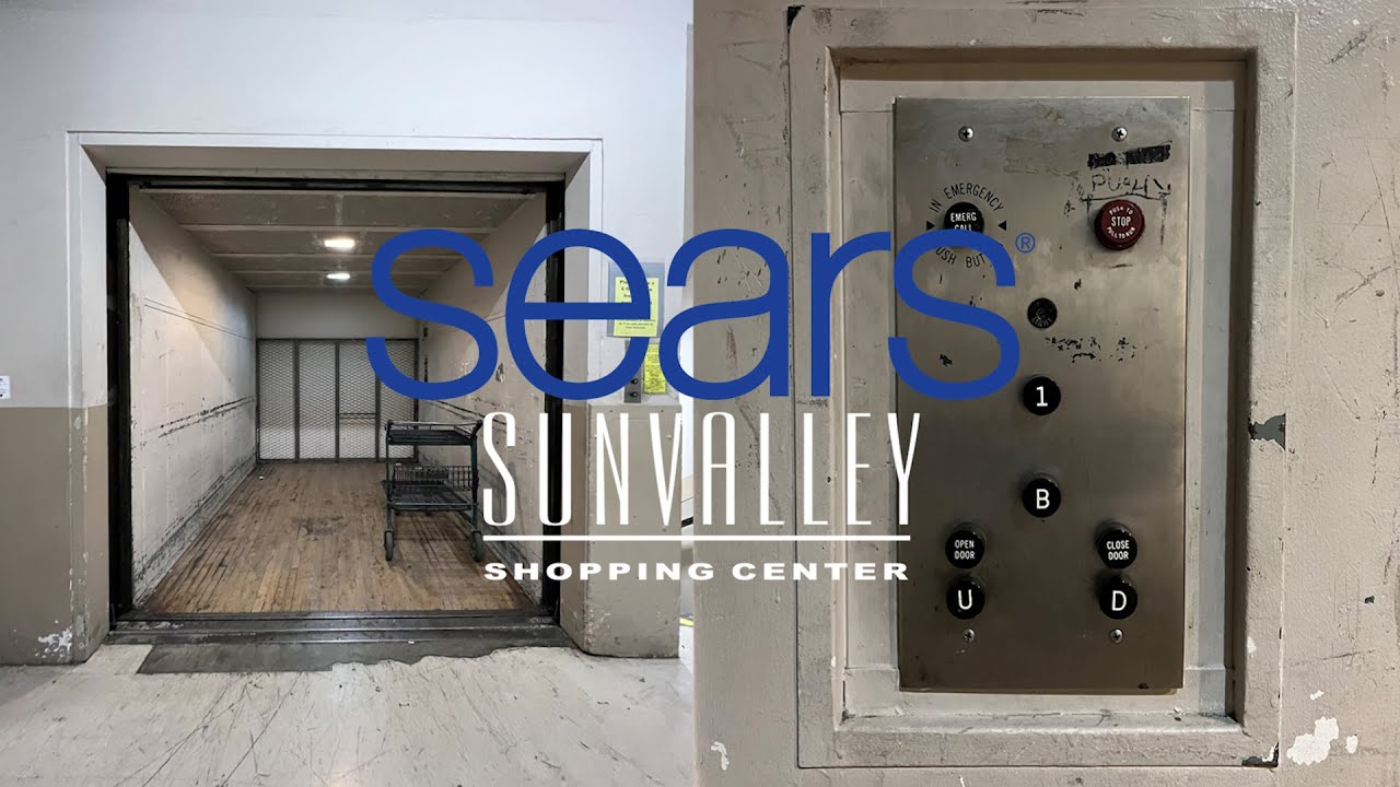 EPIC Motor! Vintage OTIS Hydraulic Freight Elevator - Sears, Sunvalley Shopping Center - Concord, CA