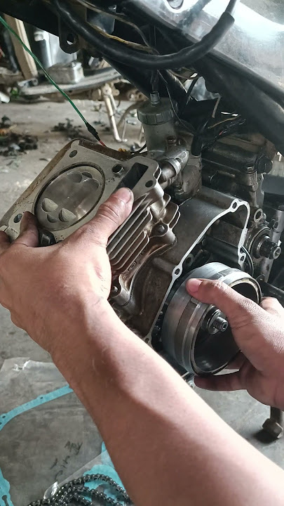Satria Fu 200cc student fund uses Scorpio 73mm piston #satriafu #200cc #mechanics #shortvideo #sh...