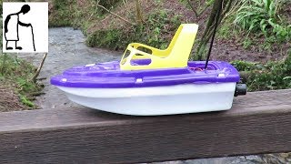 RC Jet Boat on the brook - Weed Guard Essential
