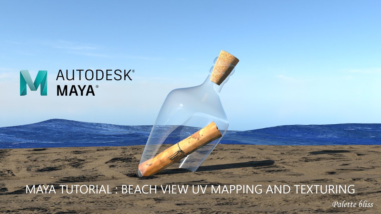 Seashore Beach View Model UV Mapping and Texturing | Maya - YouTube