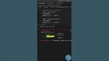 Can you make sets immutable? || Python Coding || Tip - 23