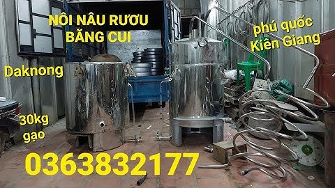 Nồi Hơi Nấu Rượu Bằng Củi Có Bếp Gắn Liền Thân  -0363832177