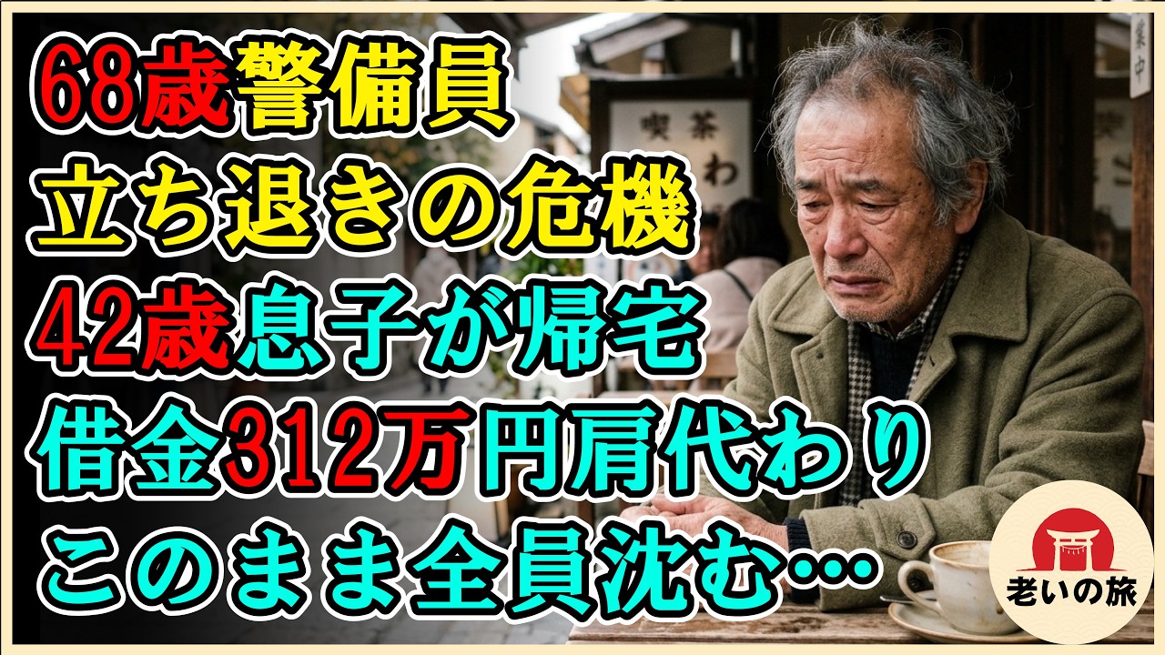 雨の夕方、郵便受けに入っていた一枚の封筒を開けた瞬間、三十年暮らした団地の部屋が音もなく崩れていくのがわかった。妻が台所で味噌汁を混ぜる音、共用廊下の蛍光灯のジジッという音、いつもと何も変わらない日常。なのに通知書には「二〇二七年八月末までに退去」の文字。支援金は十万円にも満たなかった。その夜、十年以上連絡がなかった息子が、濡れたジャンパー一枚で帰ってきた。「腹が減ってたんだよ。金ないんだか...