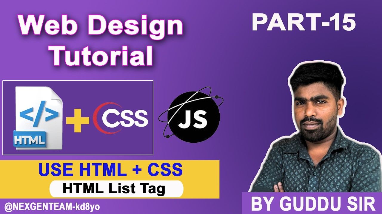 Ch - 15 HTML List Tags Explained (UL, OL, LI) With CSS Styling | NexGen ...