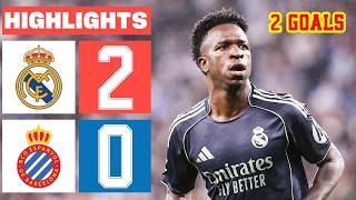 Real Madrid vs Espanyol 2-0 Highlights &amp; All Goals 2026 🔥 Vinicius 2 Goals
