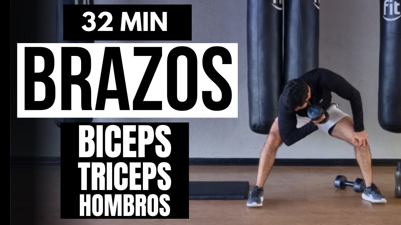 Rutina INTENSA de Brazos con mancuernas 🔥 Hombros Biceps y triceps en ...