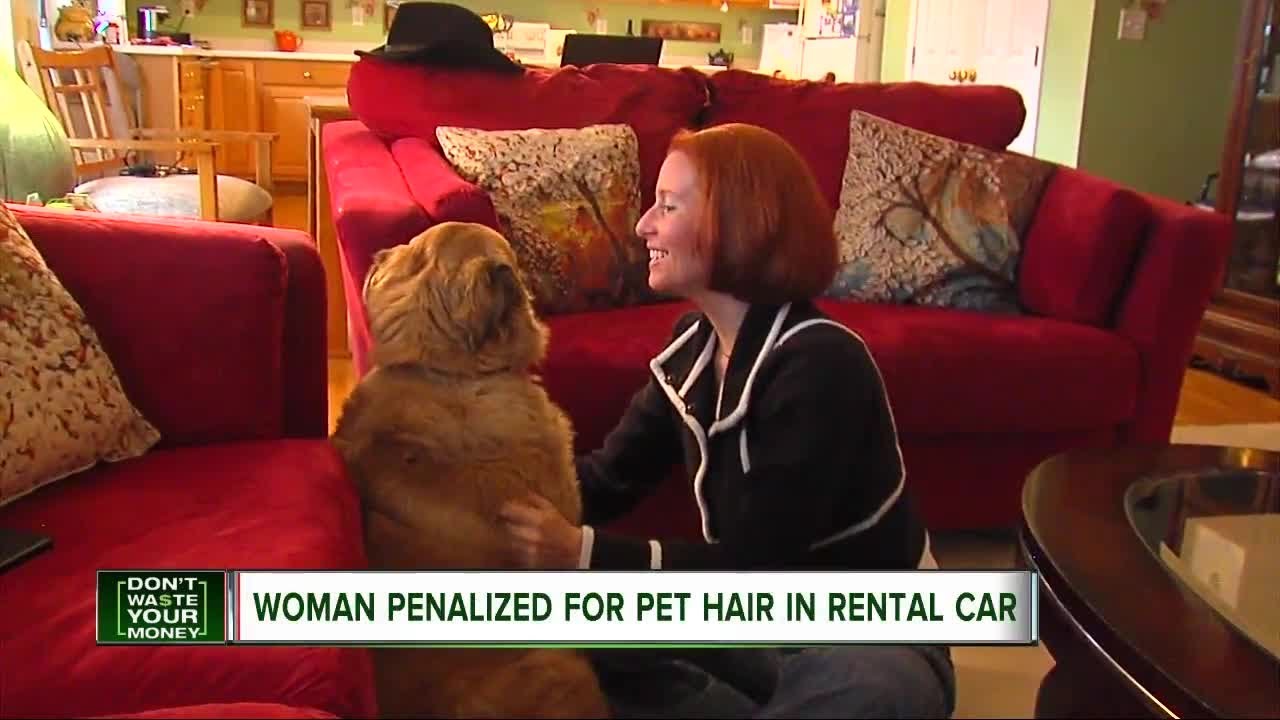 Woman penalized for pet hair in rental car