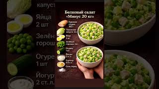 Белковый салат Минус 20 кг #shortvideo # салат #вкуснопростоибюджетно #салаты #кулинария