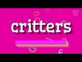 چگونه CRITTERS را تلفظ کنیم HOW TO PRONOUNCE CRITTERS 
