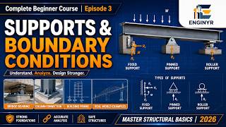 Supports & Boundary Conditions Explained | Structural Engineering Complete Course 2026 | Episode 3